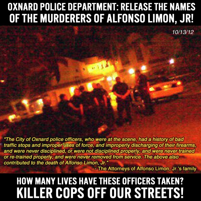 Oxnard Police Department: Release the names of Alfonso Limon's killers!