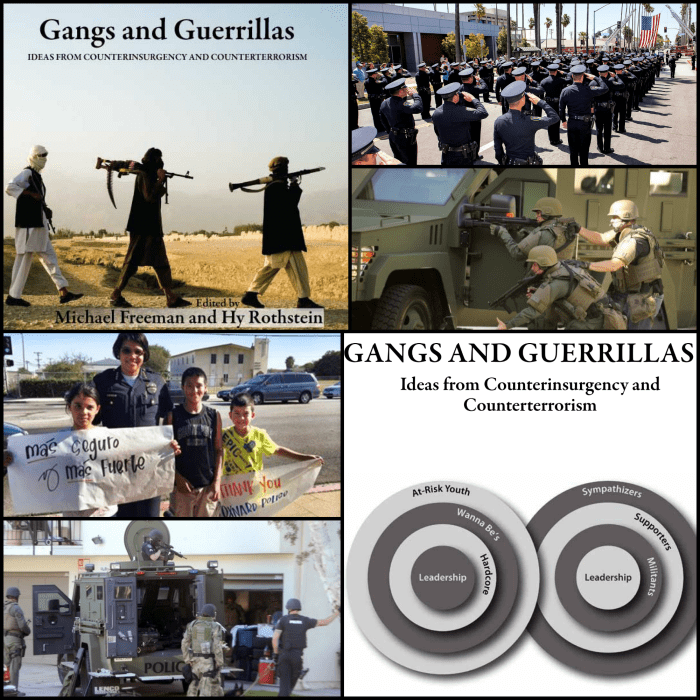 "Can counter insurgency strategies be used to fight urban gangs? This question was discussed in a conversation between the Mayor of Salinas, the Provost of the Naval Postgraduate School and Representative Sam Farr. It became apparent during that discussion that there were many similarities between insurgent behavior and gang behavior—similarities that would make a more rigorous analysis worthwhile.  With this theme in mind, the faculty of the Defense Analysis Department at the Naval Postgraduate School, experts in counterinsurgency operations, were enlisted to address these similarities and to share their theories, models, and ideas from their own disciplines of political science, sociology, anthropology, international relations, and more. This collection of short papers is the result." 